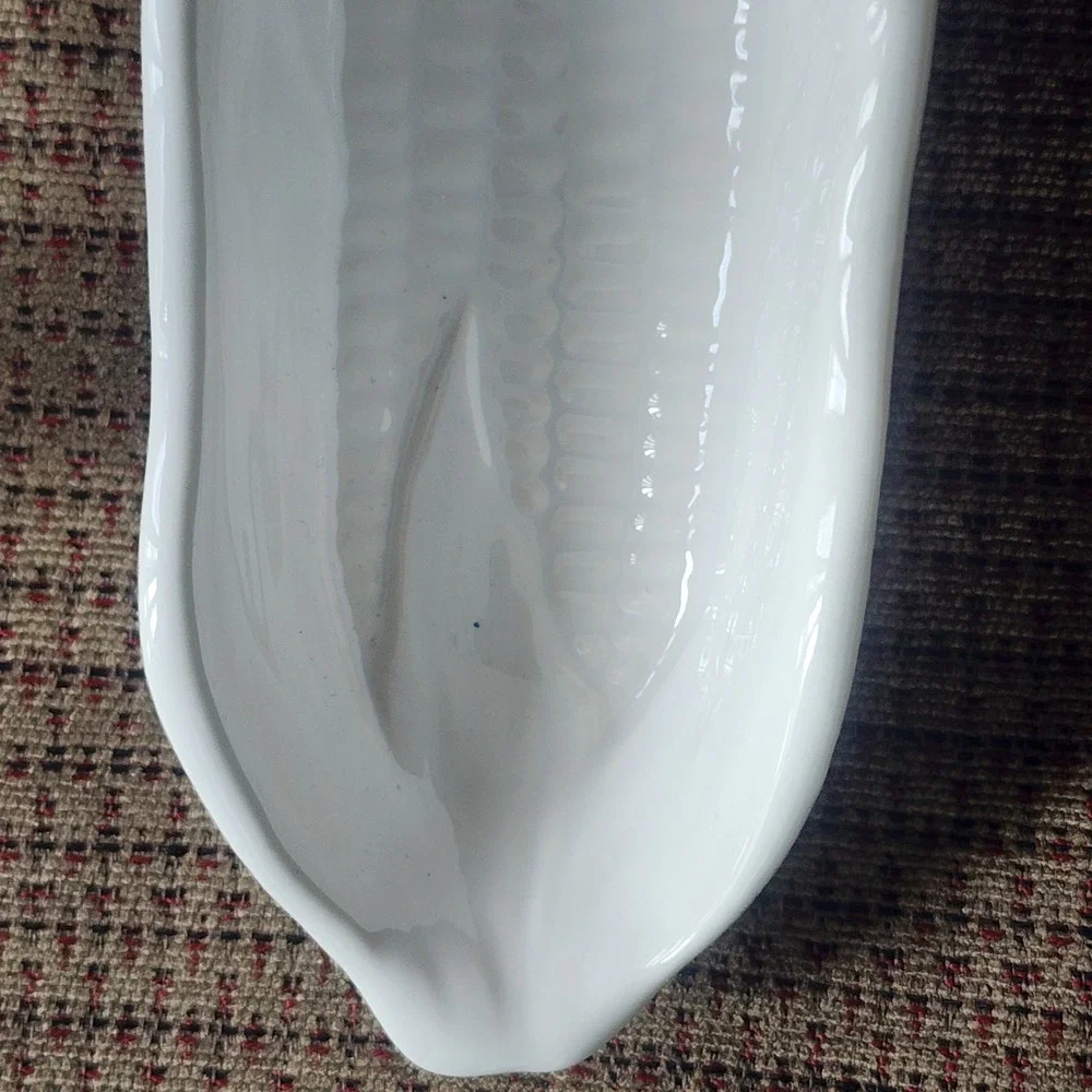 Set of 4 Vintage Lillian Vernon White Ceramic Corn On The Cob Dish Holders 9